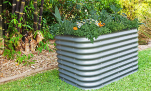 Galvanized Oval Raised Bed Planter (2)