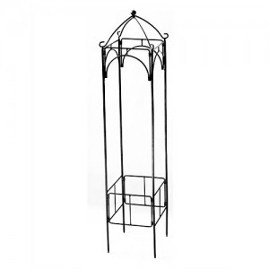 Garden Obelisk Trellis Metal Wrought Iron Ornamental (1)